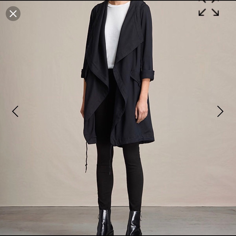 All Saints Portere Parka in Black